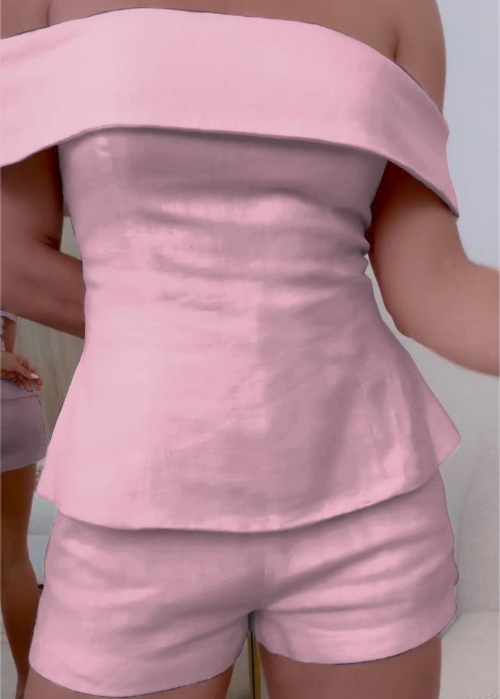Women's Off Shoulder And Shorts Set