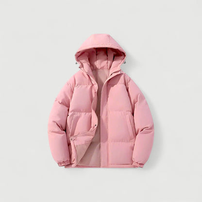 Women's Insulated Puffer Parka Jacket Quilted Waterproof Black - VibreMode