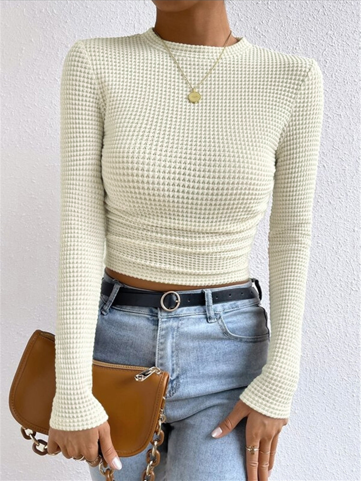 Women's Fitted Long Sleeve Blouse - VibreMode