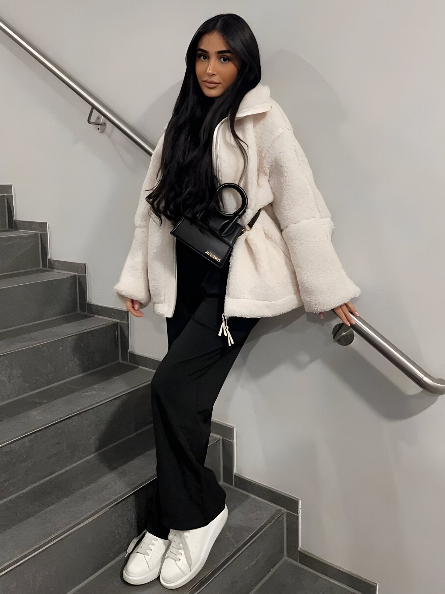 Women's Fleece Teddy Jacket Cozy Outerwear
