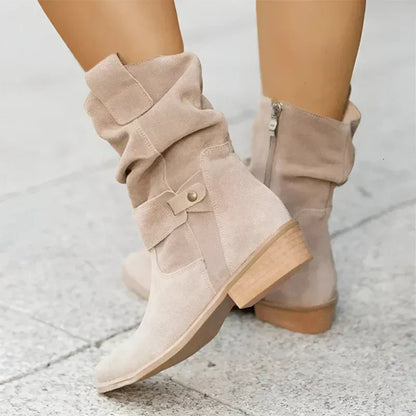 Women's Slouchy Ankle Boots Soft Sole - VibreMode