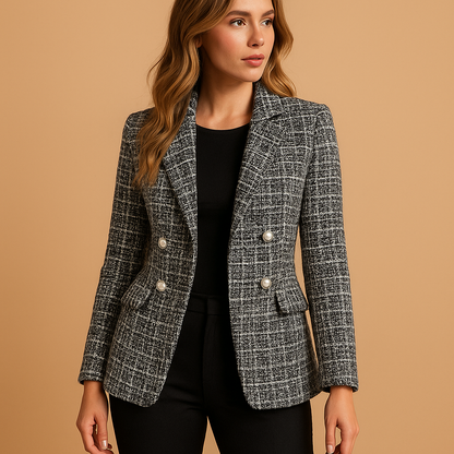 Classic Checked Blazer for Women - VibreMode