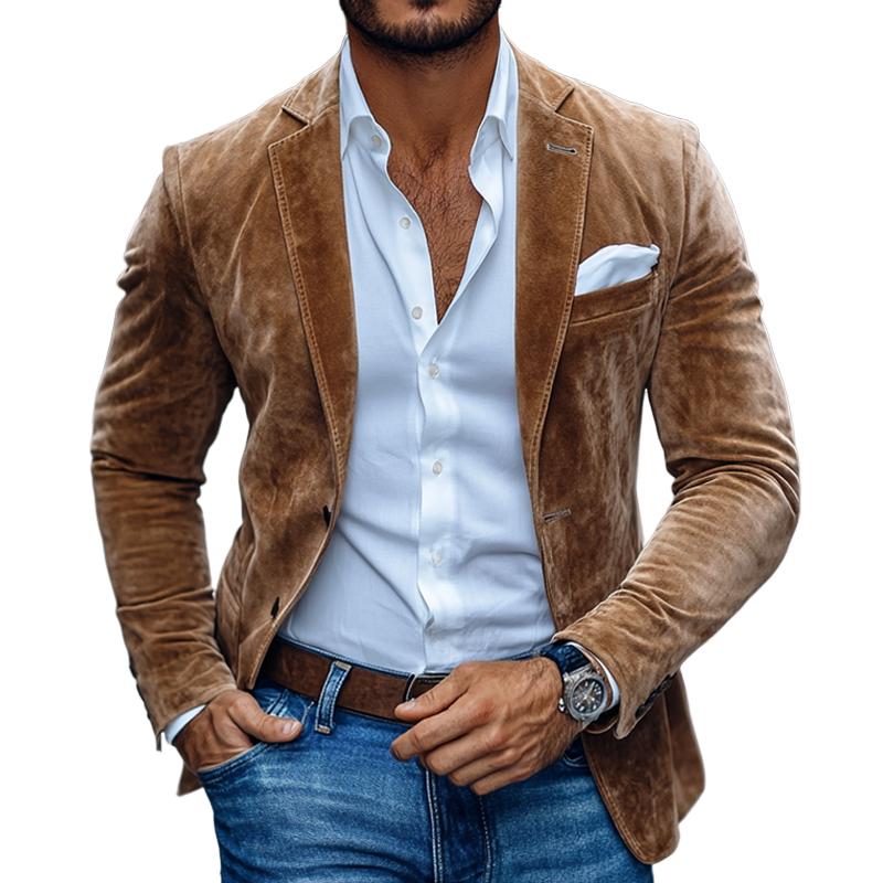 Men's Suede Blazer - VibreMode