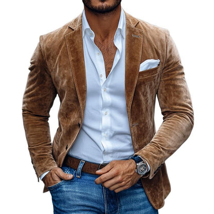 Men's Suede Blazer - VibreMode