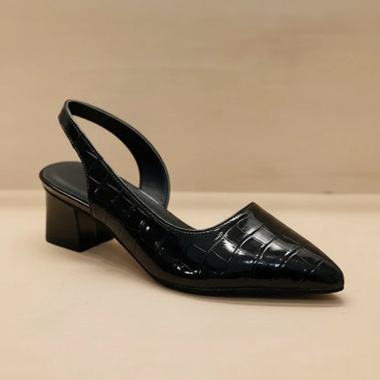 Women's Orthopedic Slingback Heels Pointed Block Heel