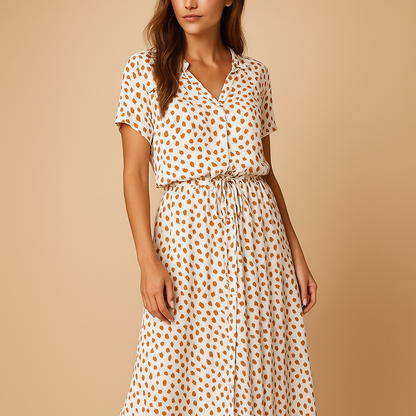Floral Print Knee Length Dress for Ladies - VibreMode