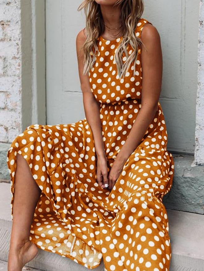 Red Spotted Women's Dress