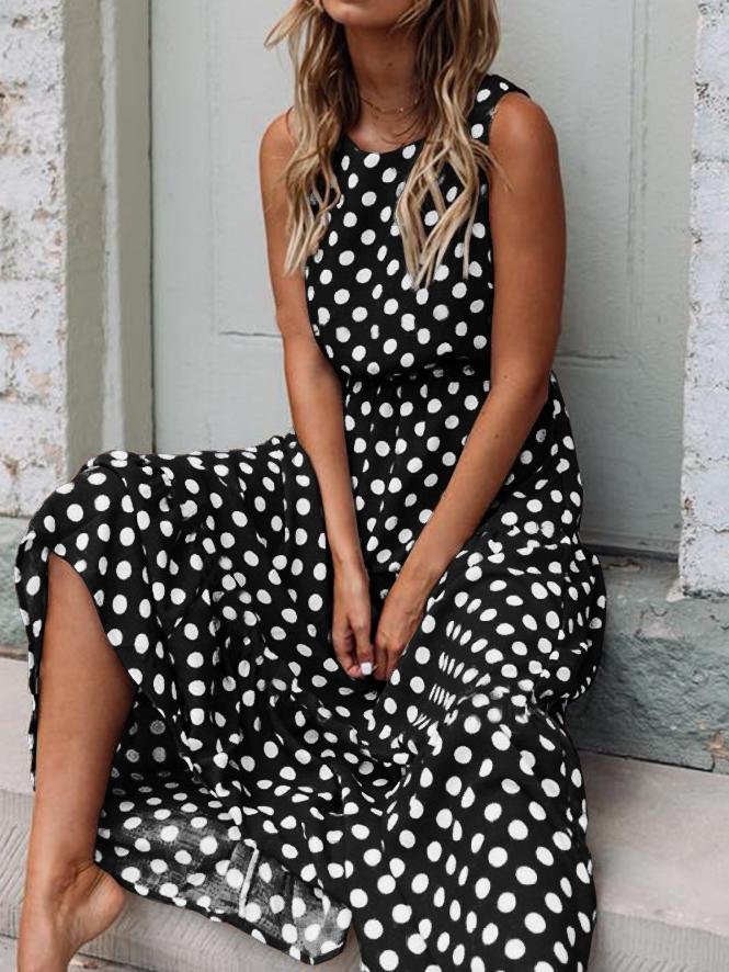 Red Spotted Women's Dress
