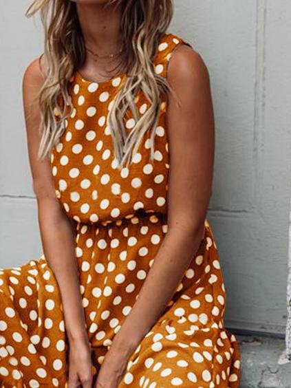 Red Spotted Women's Dress
