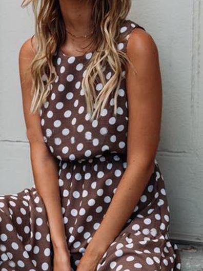 Red Spotted Women's Dress
