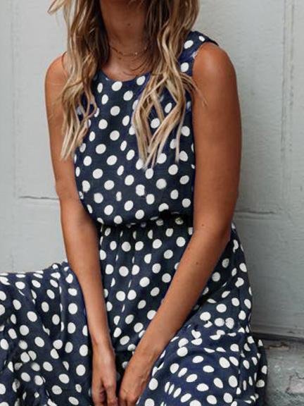 Red Spotted Women's Dress