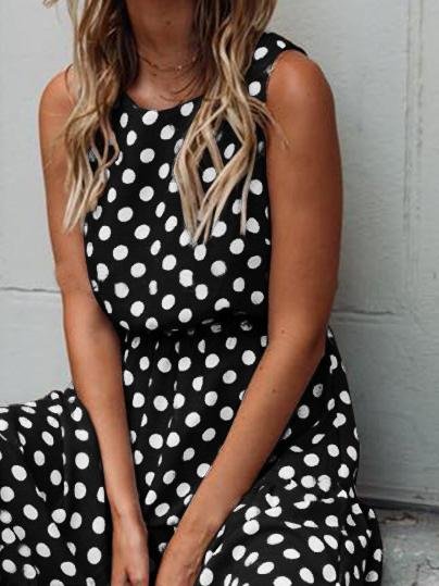 Red Spotted Women's Dress