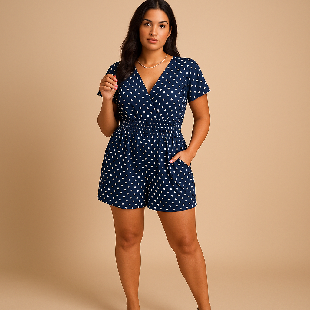 Spot Dot Summer Romper for Women - VibreMode