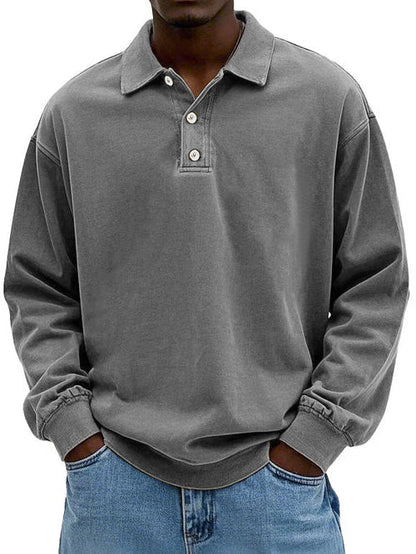 Classic Fit Mens Long Sleeve Polo Shirt