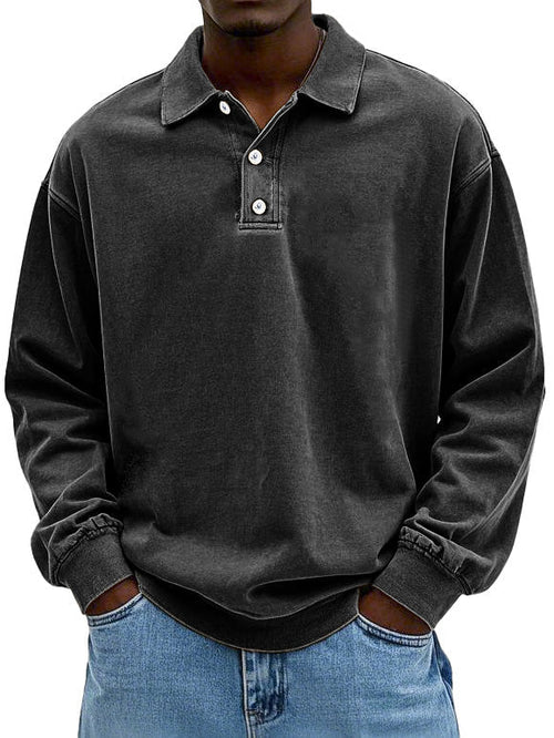 Classic Fit Mens Long Sleeve Polo Shirt