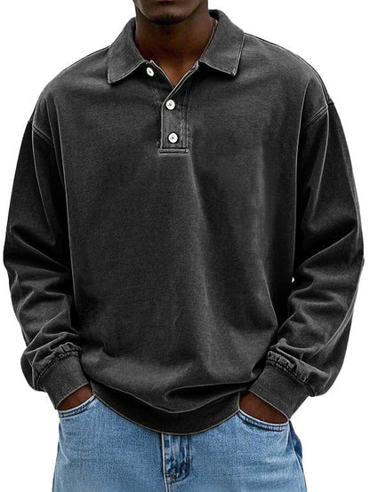 Maxime Men's Long-Sleeved Polo Shirt