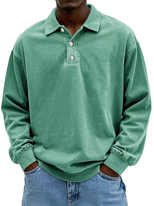 Classic Fit Mens Long Sleeve Polo Shirt