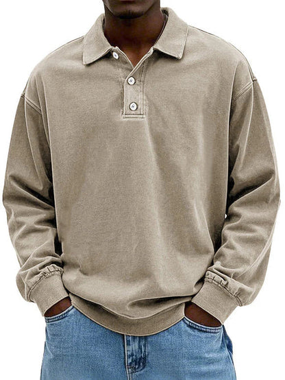 Classic Fit Mens Long Sleeve Polo Shirt