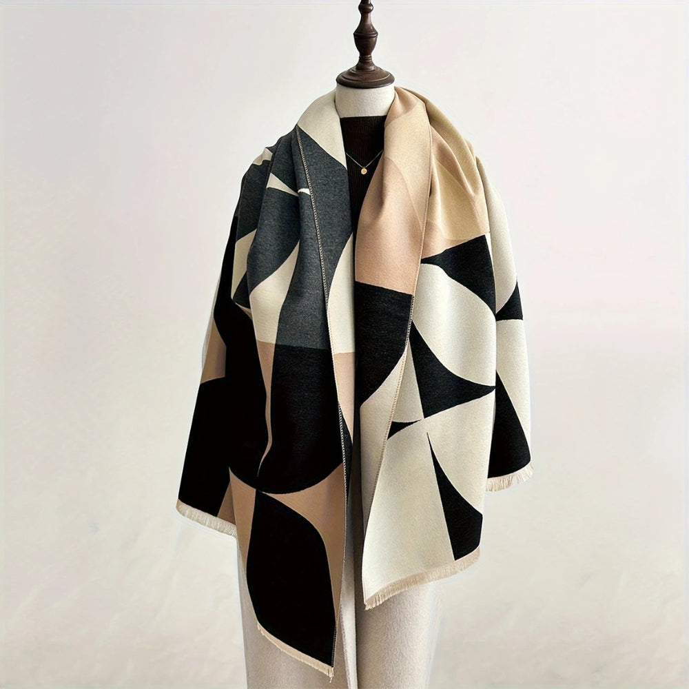 Reversible Wool Poncho Scarf - VibreMode