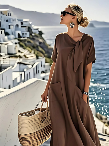 Loose Fit V-Neck Maxi Dress