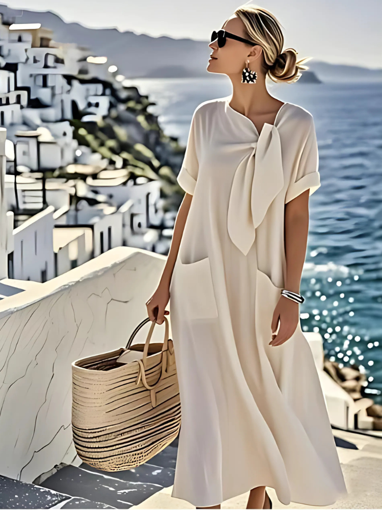 Loose Fit V-Neck Maxi Dress