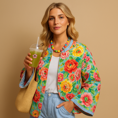 Casual Women's Cotton Trench Coat - VibreMode