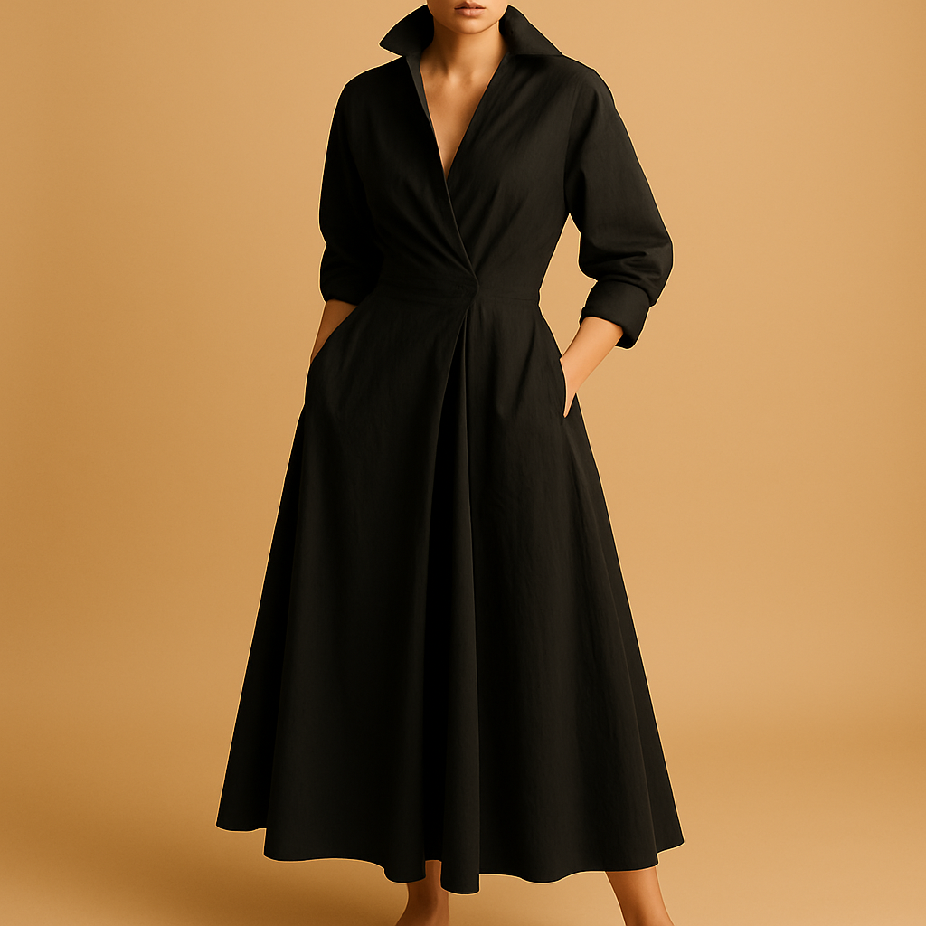 Women's Long Sleeve Maxi Dress Printed - VibreMode
