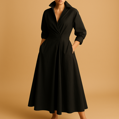 Women's Long Sleeve Maxi Dress Printed - VibreMode