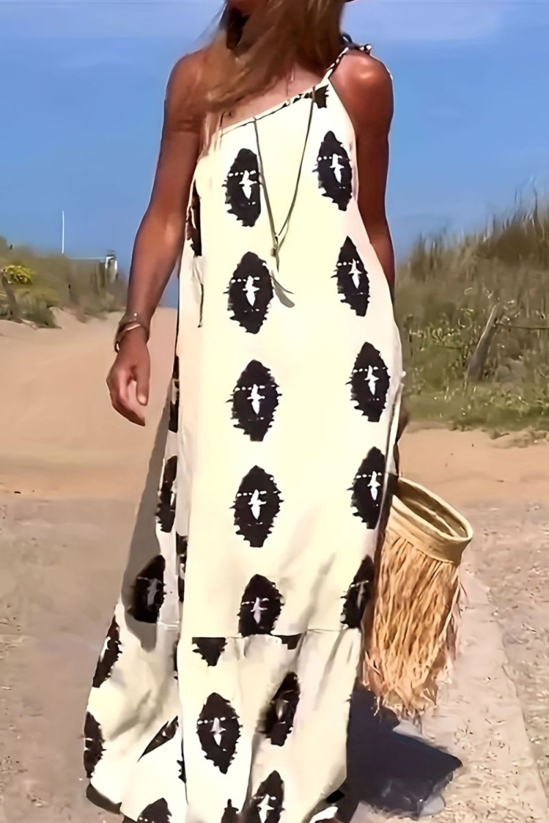 Colorful One Shoulder Long Maxi Dress - VibreMode