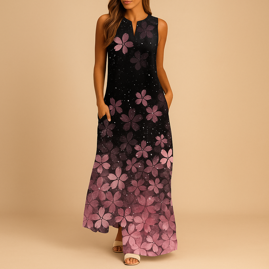 Women’s printed summer dress with colorful pattern and breathable fabric, perfect for summer outings, vacations, parties, and stylish everyday wear.