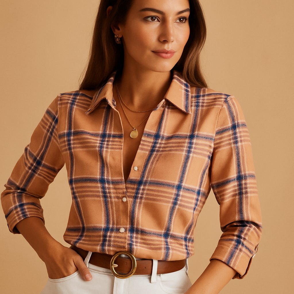 Printed wrap neck blouse for women with a loose fit and bold pattern, suitable for work outfits, casual wear, and evening looks.