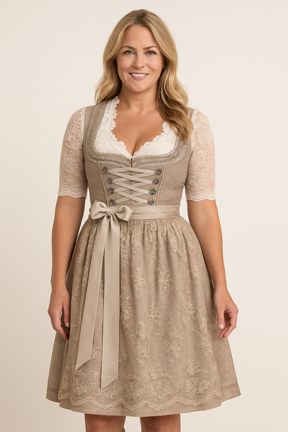 Traditional Floral German Dress - VibreMode