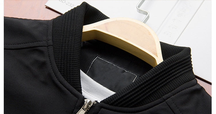 Men's Bomber Jacket Zip Closure