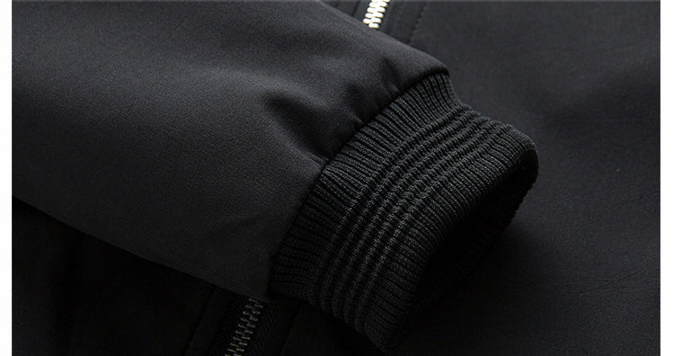 Men's Bomber Jacket Zip Closure