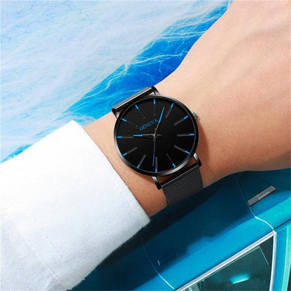 Men's Minimalist Watch Sustainable Leather Strap