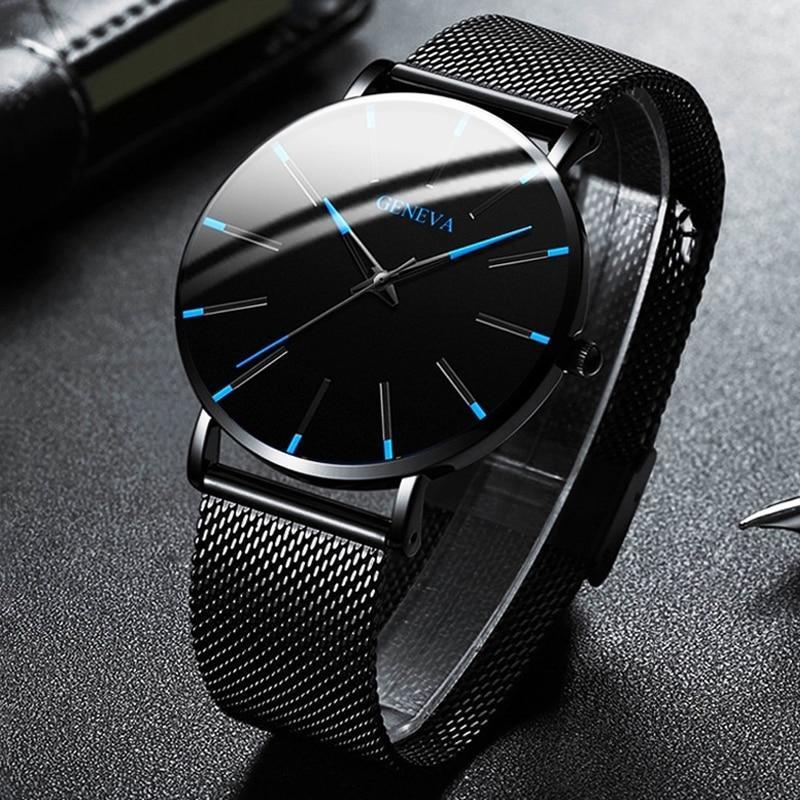 Men's Minimalist Watch Sustainable Leather Strap