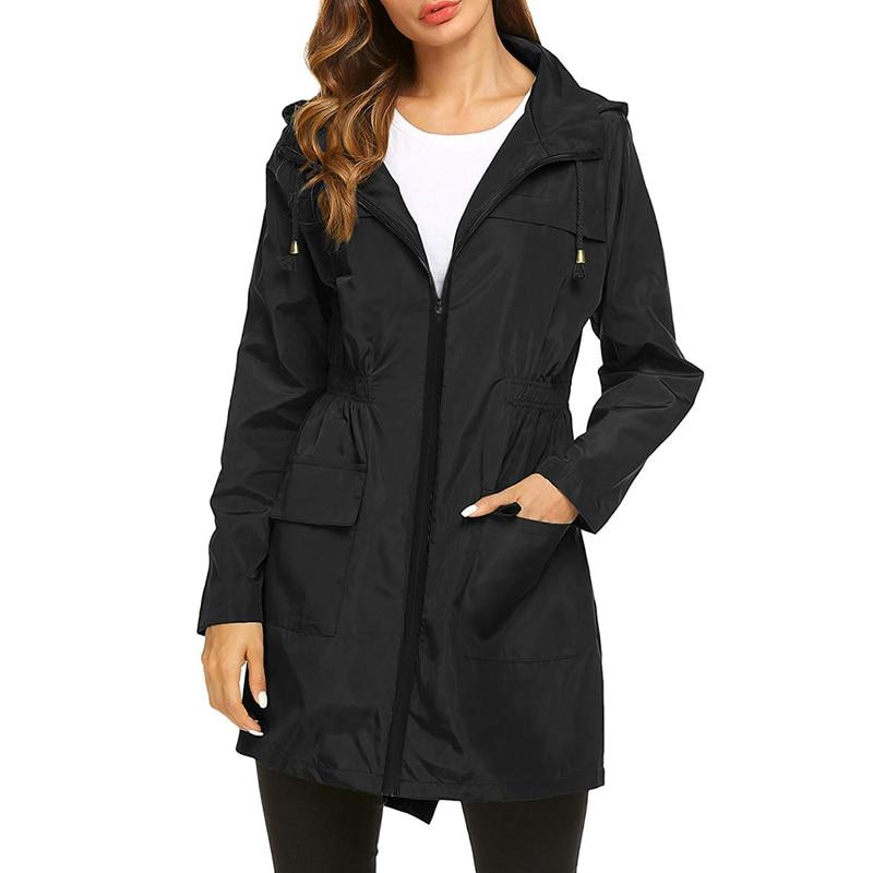 Women's Waterproof Windbreaker Jacket Lightweight Breathable