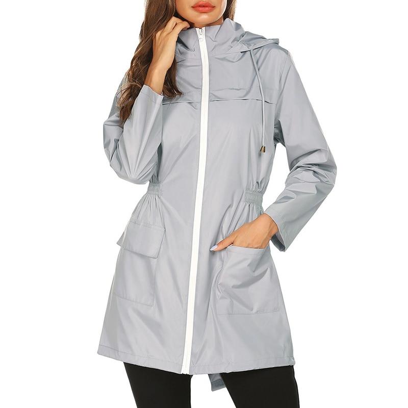 Women's Waterproof Windbreaker Jacket Lightweight Breathable