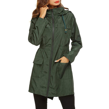 Women's Waterproof Windbreaker Jacket Lightweight Breathable