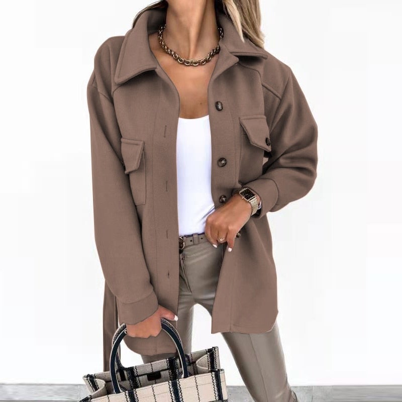 Shirt Jacket Casual Cotton