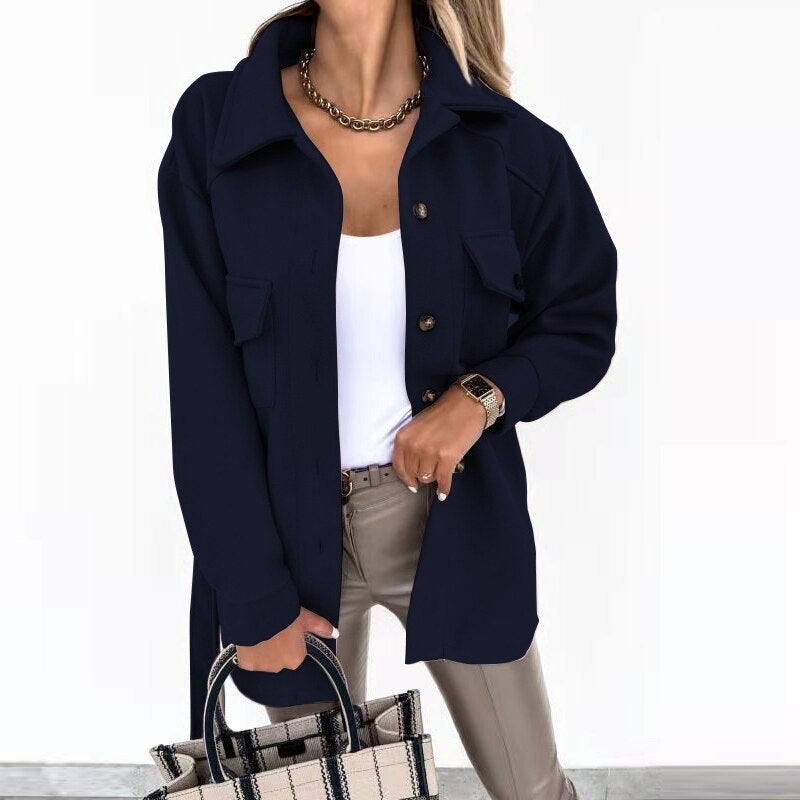 Shirt Jacket Casual Cotton