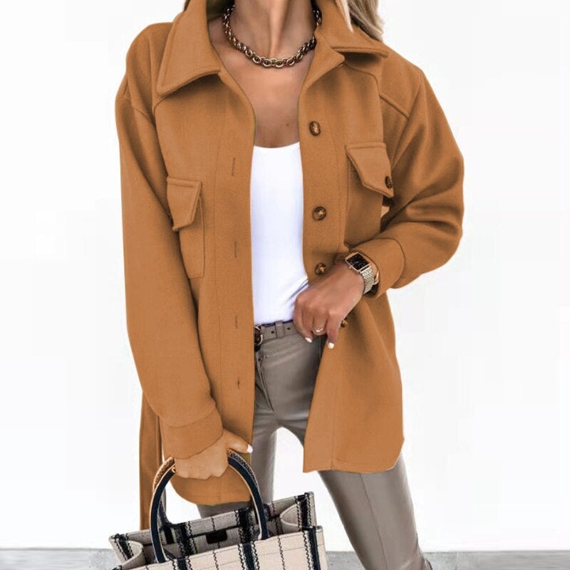 Shirt Jacket Casual Cotton