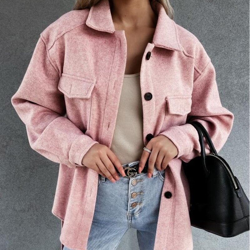 Shirt Jacket Casual Cotton