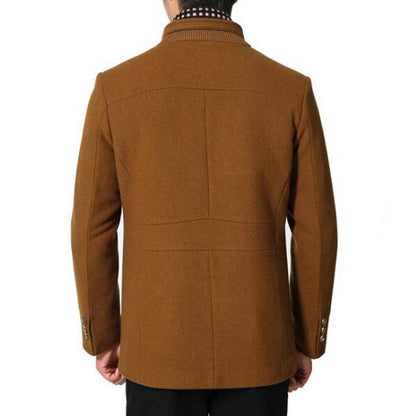 Wool Cashmere Detachable Scarf Coat - Saint Drako