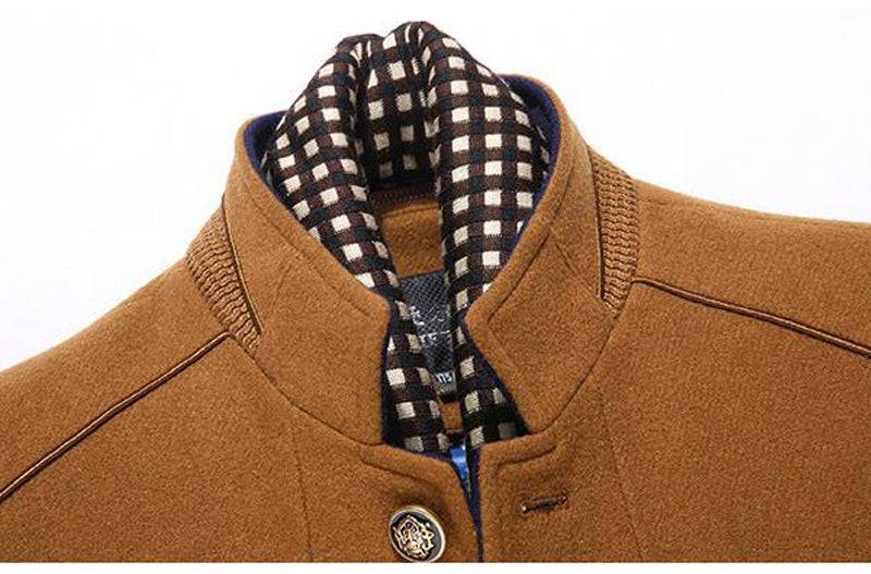 Wool Cashmere Detachable Scarf Coat - Saint Drako