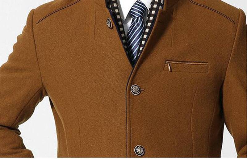 Wool Cashmere Detachable Scarf Coat - Saint Drako