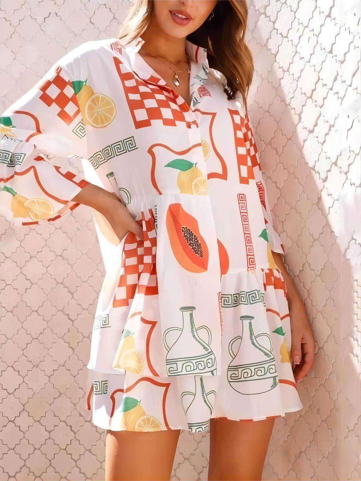 Boho Chic Flowy Mini Dress