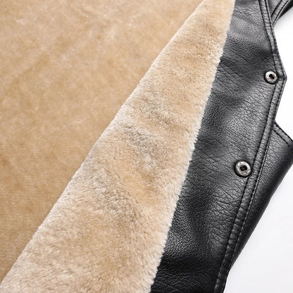 Nado Men's Fleece Lined Leather Vest