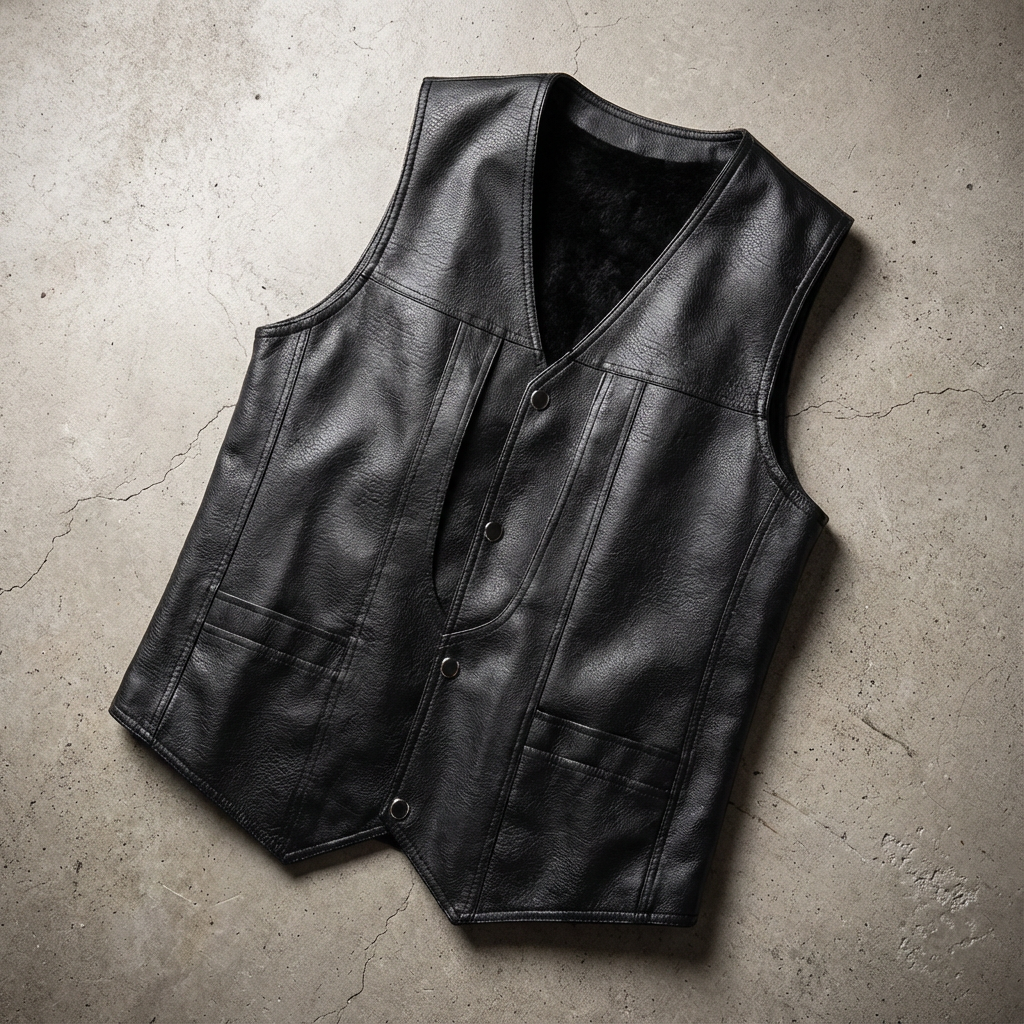 Nado Men's Fleece Lined Leather Vest