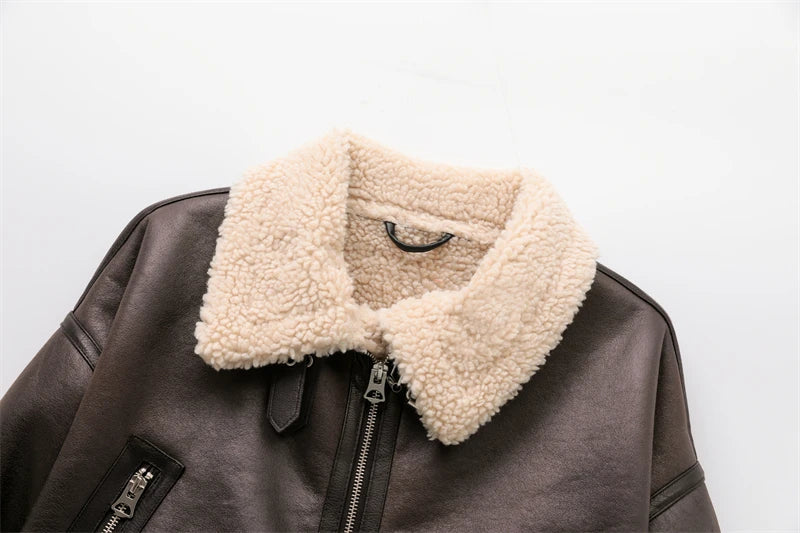 Aspen Shearling Wool Coat